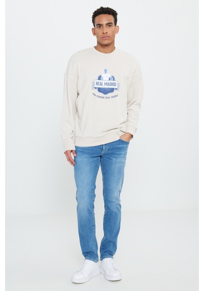 Ac&co / Altınyıldız Classics Erkek Açık Bej Oversize Fit Bol Kesim Real Madrid Lisanslı Pamuklu Bisiklet Yaka Sweatshirt Açık Bej Ac&co / Altınyıldız Classics Erkek Açık Bej Oversize Fit Bol Kesim Real Madrid Lisanslı Pamuklu Bisiklet Yaka Sweatshirt Açık Bej