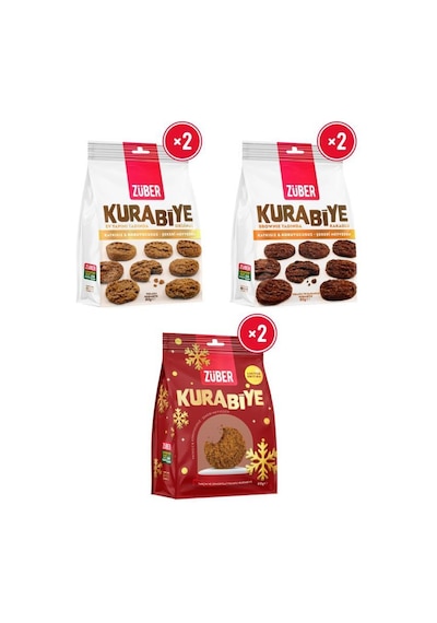 Kurabiye Karma Deneme Paketi 80g X 6 Adet Original X2, Kakaolu X2, Zencefilli X2