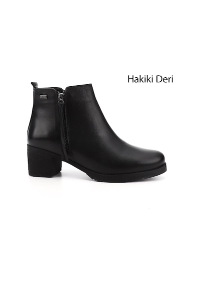 Gönderi(R) Gönderi R Kadın Siyah Fermuarlı Kalın Topuklu Hakiki Deri Bot Gkzb13451460 Siyah