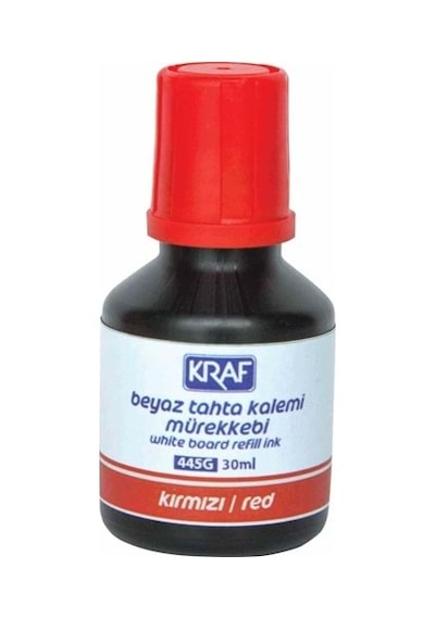 Kraf 30 Ml Beyaz Tahta Kalem Mürekkebi Kırmızı