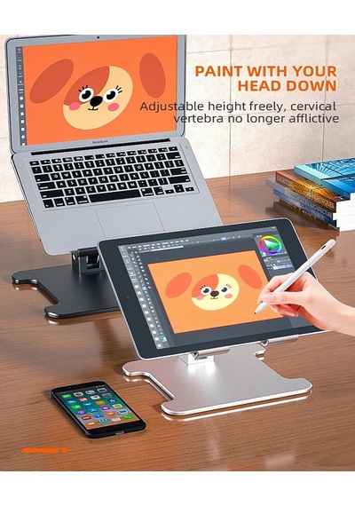 Metal Masaüstü Tablet Telefon Standı Katlanır 12,9 İnç Tabletlere