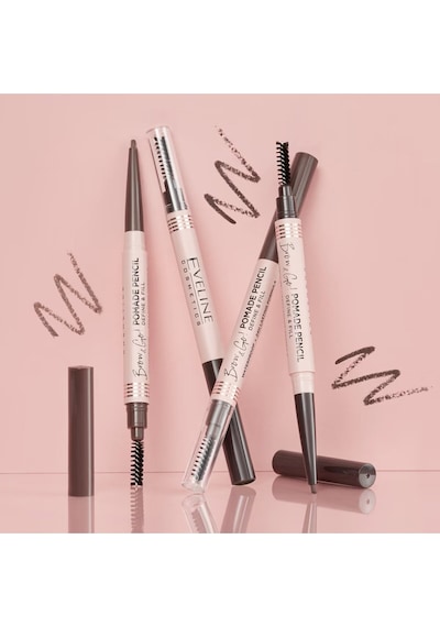Eveline Cosmetics Brow & Go Eyebrow Vegan Kaş Pomad Kalemi Dark Brown