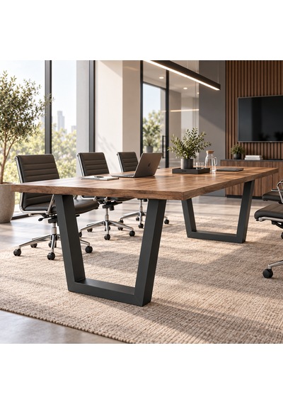 Evkolleksiyon Trapez Tipi Metal Masa Ayağı 2'li Takım 60x72 Cm 60x60 Çelik Profil Antrasit