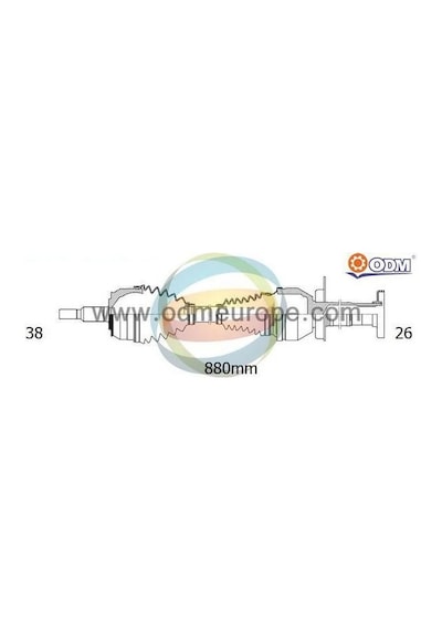 Vw T5 T6 2.otdı 2009-2024 Caac Cxfa Cxha Dnaa Cfcaa Cjkb Cfca Komple Aks Ön Sağ 38x26 880mm M T 7e04