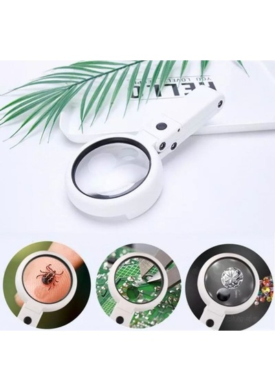 Büyüteç Işıklı Usb Şarj Edilebilir Katlanabilir 3.5-10x Küçük Yazı Okuma Pratik Gereç Görsel Destek