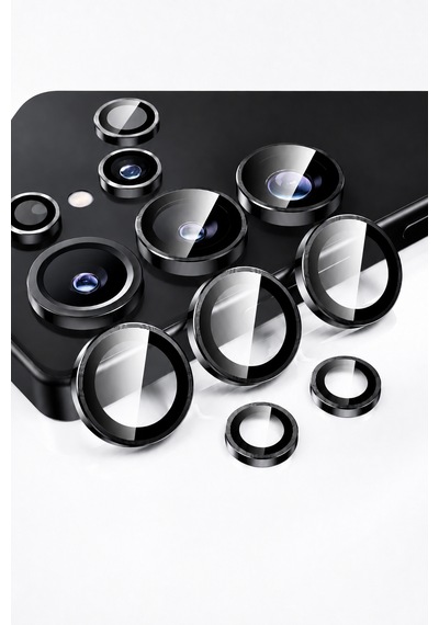 Samsung Galaxy S25 Ultra Uyumlu Kamera Lens Koruyucu Siyah