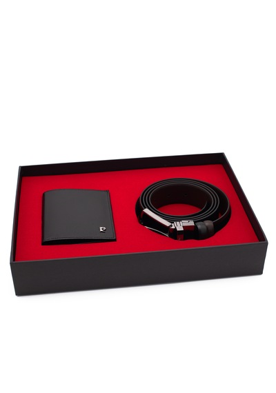 Pierre Cardin Çift Yönlü Deri Kemer & Cüzdan İkili Set Pccift01sk-1135a2c Siyah