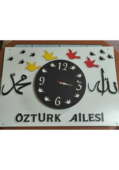Mrchediyesepeti Duvar Saatleri Kişiye Özel Tasarım Şık Ve Kaliteli No924 Çok Renkli
