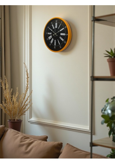 36 Cm Turuncu Dekoratif Duvar Saati 81217861