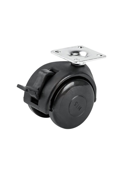 Hts 421 Frenli Dönerli Mobilya Tekerleği 48mm - 30kg Taşıma Kapasiteli Tablalı Pp Plastik İç Mekan Tekerlek, Sehp