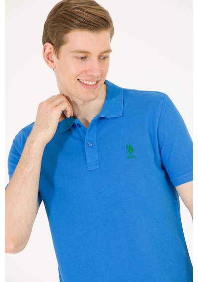 U.S. Polo Assn. Erkek Saks Basic Polo Yaka Tişört 50263238-VR045