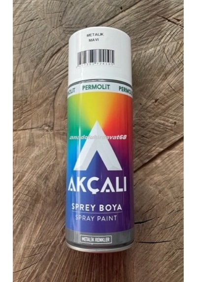 Akçalı Metalik Mavi Boya Mavi Sprey Boya Metalik Efekt Oto Boyası 400ml 355 355 Mavi
