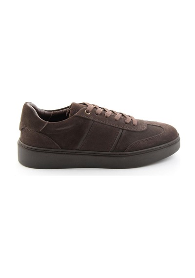 Bambi Kahve Süet Hakiki Deri Erkek Sneaker E01789045102 Kahve Rengi