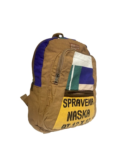 Old Cotton Cargo Kaliteli Renkli Vintage Salaş Disayn Günlük Sırt Gezi Okul Seyahat Çantası 28 Cm X 37 Cm Mavi