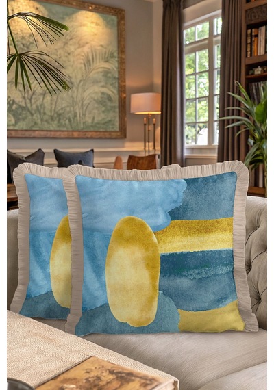 Modern Sanat Esintili Saçaklı Yastık Kılıfı - Minimalist Bohem Mavi Krem Püsküllü Kırlent Kılıfı Sisli Bebek Mavisi Modern Sanat Esintili Saçaklı Yastık Kılıfı - Minimalist Bohem Mavi Krem Püsküllü Kırlent Kılıfı Sisli Bebek Mavisi