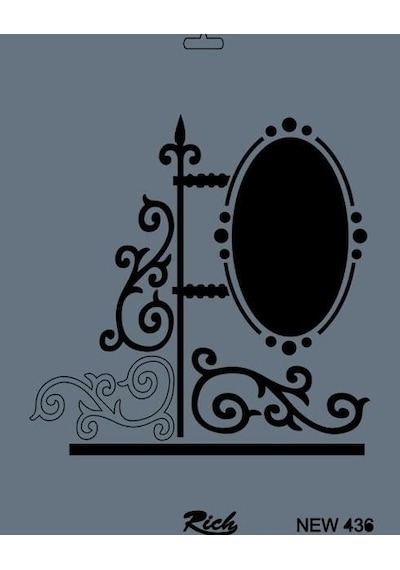 Rich New Seri N-436 Stencil 35x25 Cm - Elwm-287557 Renkli