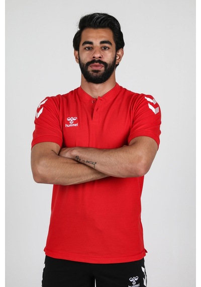 Hummel Armin Pamuklu Bebe Yaka Tişört Kırmızı