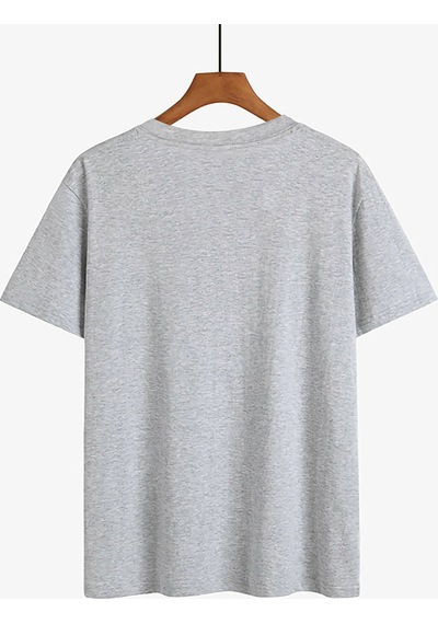 Uyguntarz Unisex Yaramaz Kediler Baskılı Tasarım Tshirt Gri