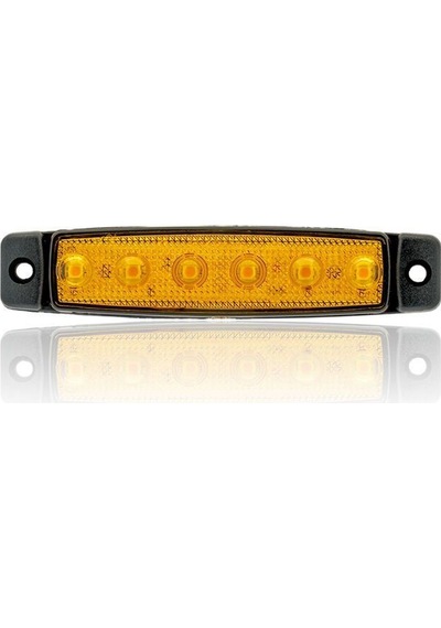 Sanel 12v Üniversal Parmak 6 Led Basamak Sarı Sbb12y6