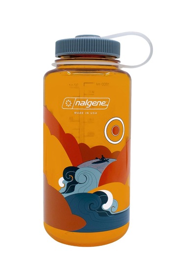 Nalgene Üniseks Yetişkin Geniş Ağızlı Şişe, Retro Klemens, 1 L Çok Renkli