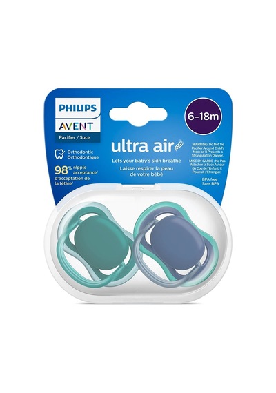 6-18 Ay Arası Çocuklar İçin Unisex Ultra Havalı Emzik - 2'li Paket