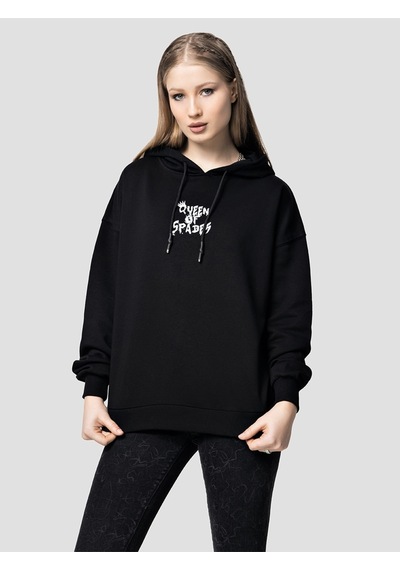 Loose Fit Kadın Sweatshirt Siyah