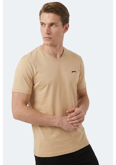 Slazenger Rıvaldo T Erkek Bej Tişört