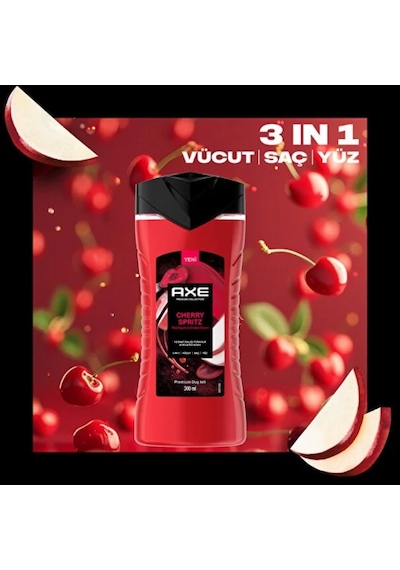 Axe Premium Collection Duş Jeli Cherry Spritz 300 Ml X 2 Adet PKT.AXE.028 Diğer