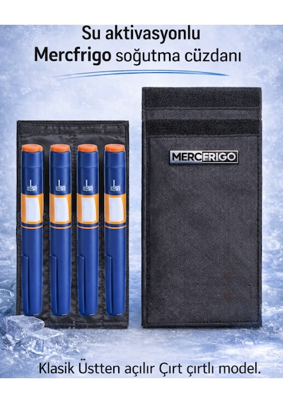 Mercfrigo İnsülin Soğutucu Cüzdan -siyah-4 Kalemlik Frio