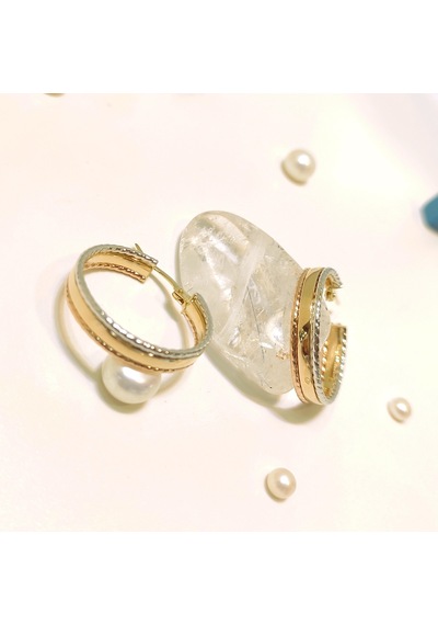 22.3mm Halka Küpe 14 Ayar Altın