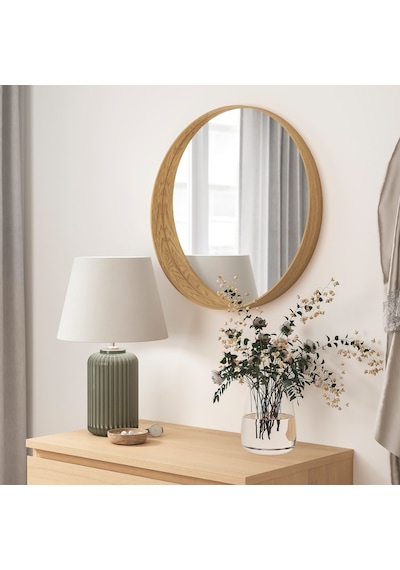 Ikea Stockholm Yuvarlak Ayna 60 Cm Naturel