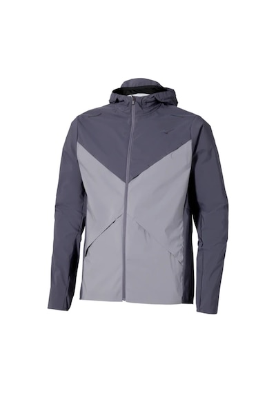 Mizuno Tech Thermal Charge Erkek Kapüşonlu Yağmurluk Gri Çok Renkli