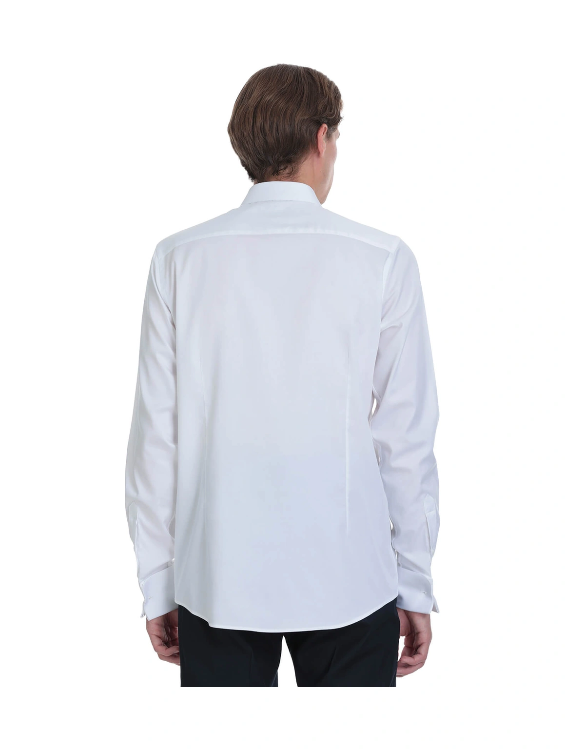 Hatemoğlu Beyaz Comfort Fit Ata Yaka Pamuklu Damatlık Gömlek 4111993 Hatemoğlu Beyaz Comfort Fit Ata Yaka Pamuklu Damatlık Gömlek 4111993