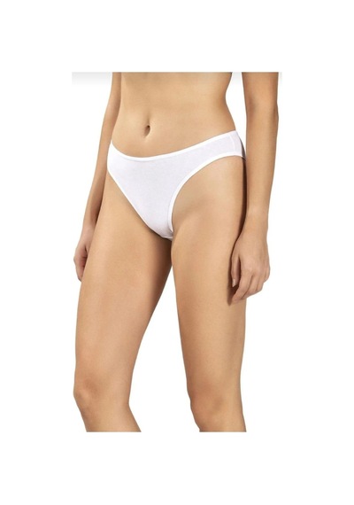 Jiber 655 Kadın Likralı Pamuklu Bikini Külot 6 Adet Beyaz