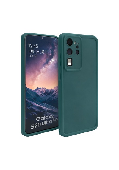 Samsung Galaxy  S20 Ultra Uyumlu Kamera Çıkıntılı Mat Silikon Telefon Kılıfı Resimdeki