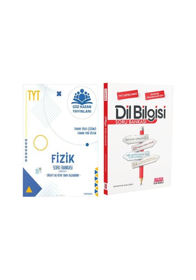 Çöz Kazan Tyt Fizik Ve Akm Dil Bilgisi Soru Bankası Seti 2 Kitap