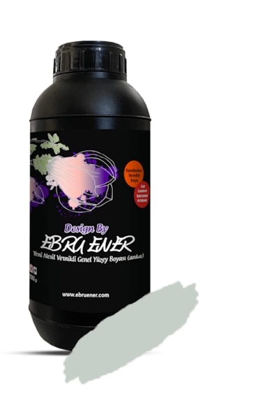 Ebru Ener Anka Vernikli Genel Yüzey Boyası Gri Yeşil 1 KG
