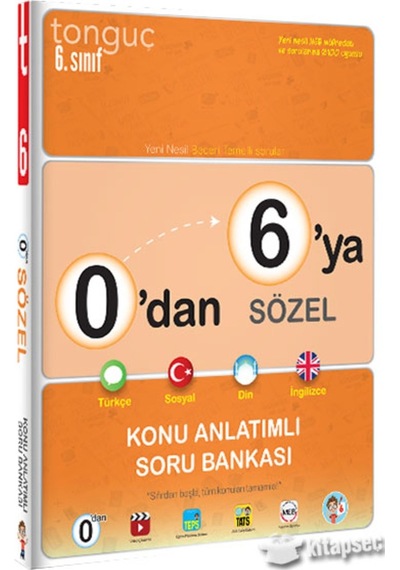Tonguç 6.Sınıf 0 Dan 6 Ya Sözel Konu Anlatım Soru Bankası