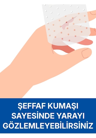Pe 1,25cm X 5m Şeffaf Perforeli Flaster. Hipoalerjenik, Nefes Alabilen, Cilde Dost, Suya Dayanıklı