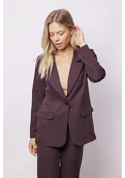 Kadın Yakalı Cep Kapaklı Uzun Kol Hafif Likralı Kumaş Oversize Blazer Ceket Pantolonu Jument 40075 -kahve Kahve Kadın Yakalı Cep Kapaklı Uzun Kol Hafif Likralı Kumaş Oversize Blazer Ceket Pantolonu Jument 40075 -kahve Kahve