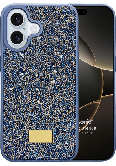 Microsonic Apple iPhone Uyumlu 17 Kılıf Cosmic Shine Lacivert -