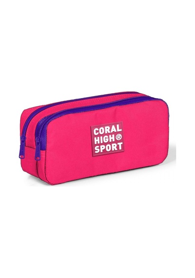Coral High Sport İki Gözlü Neon Mercan Kalem Çantası