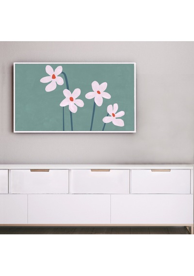 Modern Samsung Frame Tv Sanatı - Samsung Frame Tv İçin Resim Tarzı Sanat, Çiçek Sanatı 16:9 Çiçek Sanatı
