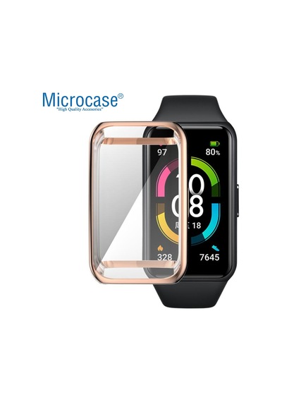 Microcase Honor Band 6 Önü Kapalı Tasarım Silikon Kılıf