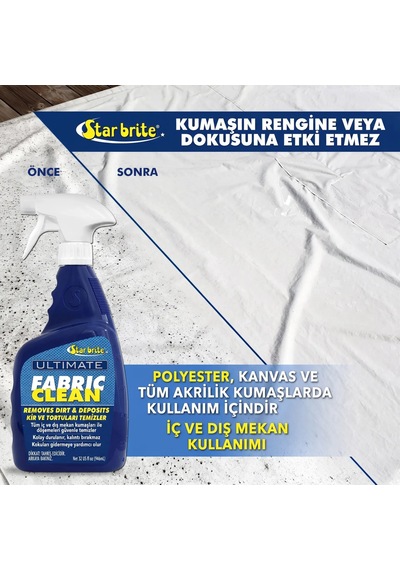 Starbrite - Ultimate Kumaş Temizleyici 946 Ml : Dış Mekan Kumaşlarınız İçin Çamaşır Suysuz Derinlemesine Temizlik Ve Polimer Zırhı