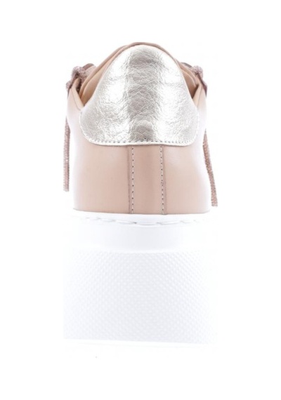 Dgn Es854-23y Kadin Kalin Taban Silver Taş Bağcikli Sneakers Ayakkabi ES854-2007-R12632 Ten