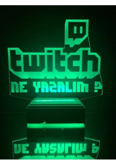 Kişiye Öze Hediye Twitch 3D Led Gece Lambası