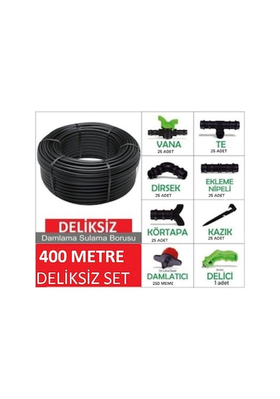 Ng 400 Mt Hazır Set Deliksiz Damla Sulama Hortumu (547878240)