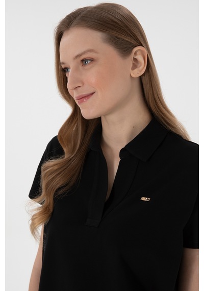 U.S. Polo Assn. Kadın Siyah Basic Polo Yaka Tişört 50305700-VR046 U.S. Polo Assn. Kadın Siyah Basic Polo Yaka Tişört 50305700-VR046