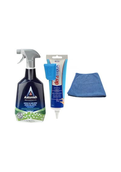 Astonish Küf Temizleyici 750 Ml + Beyaz Derzmatik + Mikrofiber Be